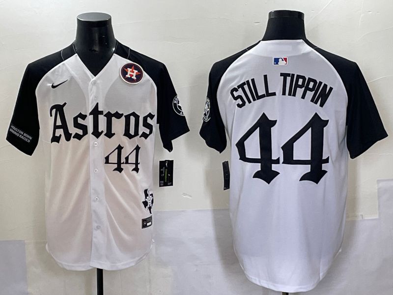 Men 2025 Houston Astros 44 Still Tippin White Black Five generations Joint Name Nike MLB Jersey style 8